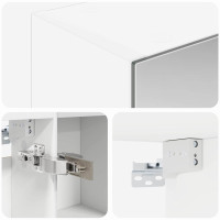 Produktbild för Badrumsspegelskåp Vit 50 x 14,5 x 70 cm Konstruerat trä