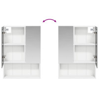 Produktbild för Badrumsspegelskåp Vit 50 x 14,5 x 70 cm Konstruerat trä