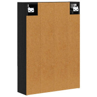 Produktbild för Badrumsspegelskåp Svart Ek 50 x 14,5 x 70 cm Konstruerat trä
