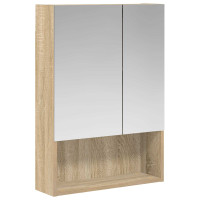 Produktbild för Badrumsspegelskåp Sonoma-ek 50 x 14,5 x 70 cm Konstruerat trä
