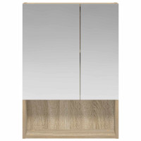 Produktbild för Badrumsspegelskåp Sonoma-ek 50 x 14,5 x 70 cm Konstruerat trä