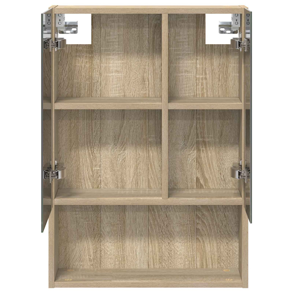 Produktbild för Badrumsspegelskåp Sonoma-ek 50 x 14,5 x 70 cm Konstruerat trä