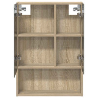 Produktbild för Badrumsspegelskåp Sonoma-ek 50 x 14,5 x 70 cm Konstruerat trä