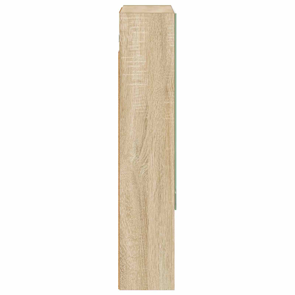 Produktbild för Badrumsspegelskåp Sonoma-ek 50 x 14,5 x 70 cm Konstruerat trä