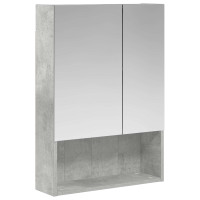Produktbild för Badrumsspegelskåp Betonggrå 50 x 14,5 x 70 cm Konstruerat trä