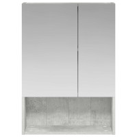 Produktbild för Badrumsspegelskåp Betonggrå 50 x 14,5 x 70 cm Konstruerat trä