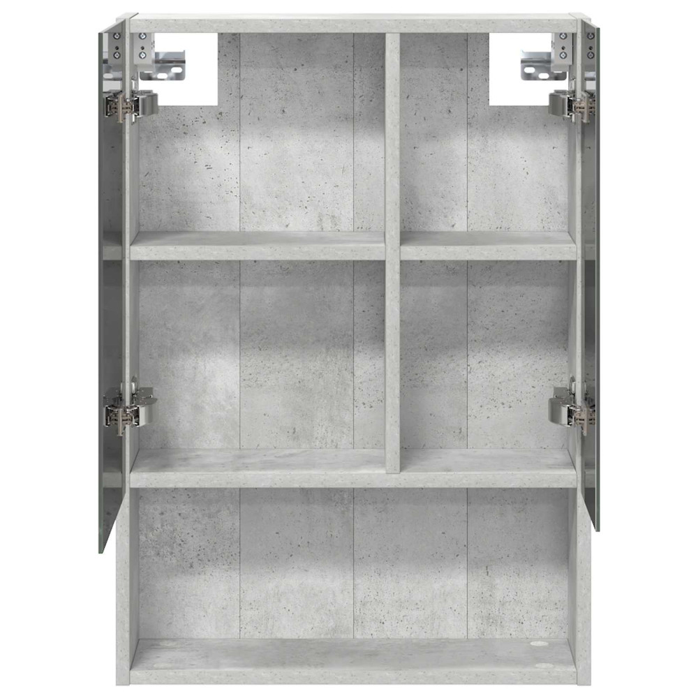 Produktbild för Badrumsspegelskåp Betonggrå 50 x 14,5 x 70 cm Konstruerat trä