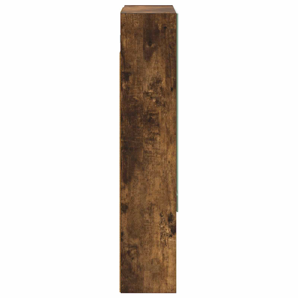 Produktbild för Badrumsspegelskåp Rökt ek 50 x 14,5 x 70 cm Konstruerat trä