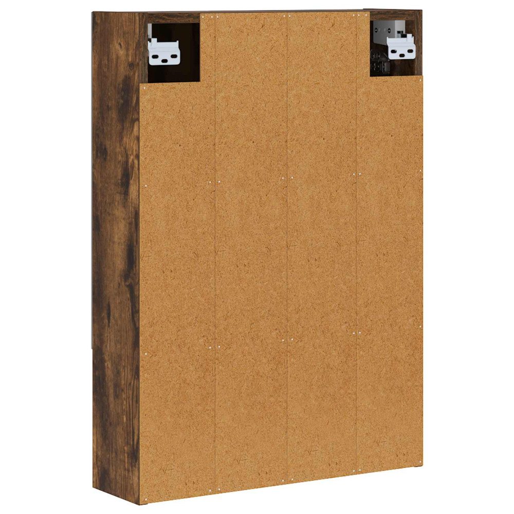 Produktbild för Badrumsspegelskåp Rökt ek 50 x 14,5 x 70 cm Konstruerat trä