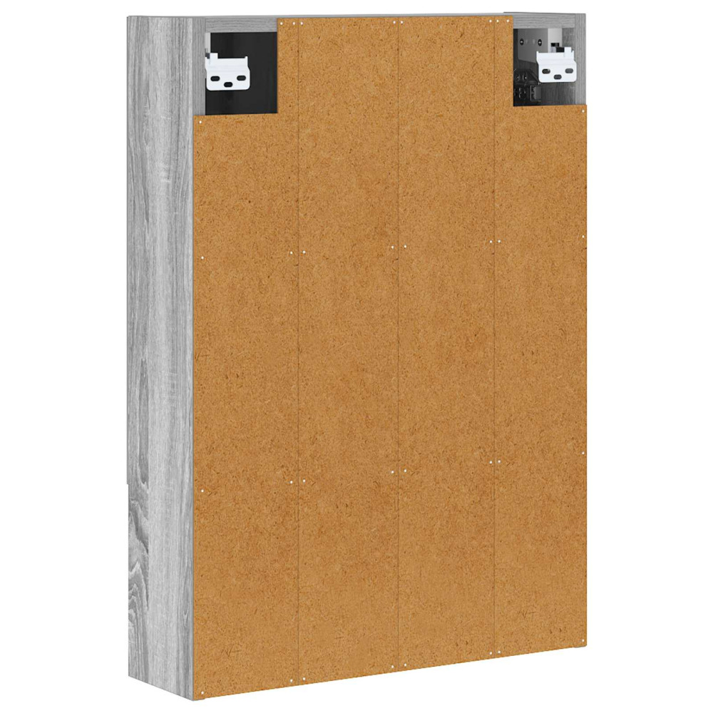 Produktbild för Badrumsspegelskåp Grå Sonoma 50 x 14,5 x 70 cm Konstruerat trä
