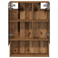 Produktbild för Badrumsspegelskåp Gammalt trä 50 x 14,5 x 70 cm Konstruerat trä