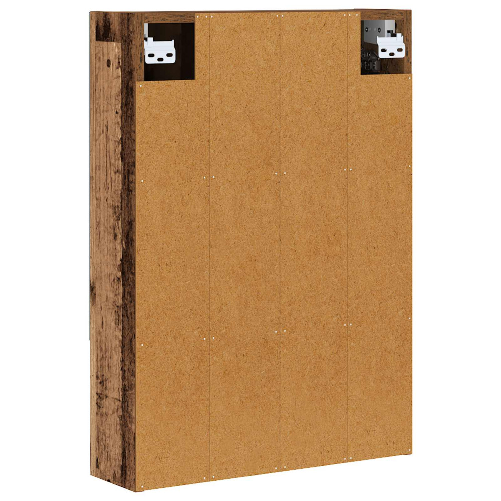 Produktbild för Badrumsspegelskåp Gammalt trä 50 x 14,5 x 70 cm Konstruerat trä