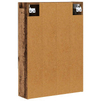 Produktbild för Badrumsspegelskåp Gammalt trä 50 x 14,5 x 70 cm Konstruerat trä