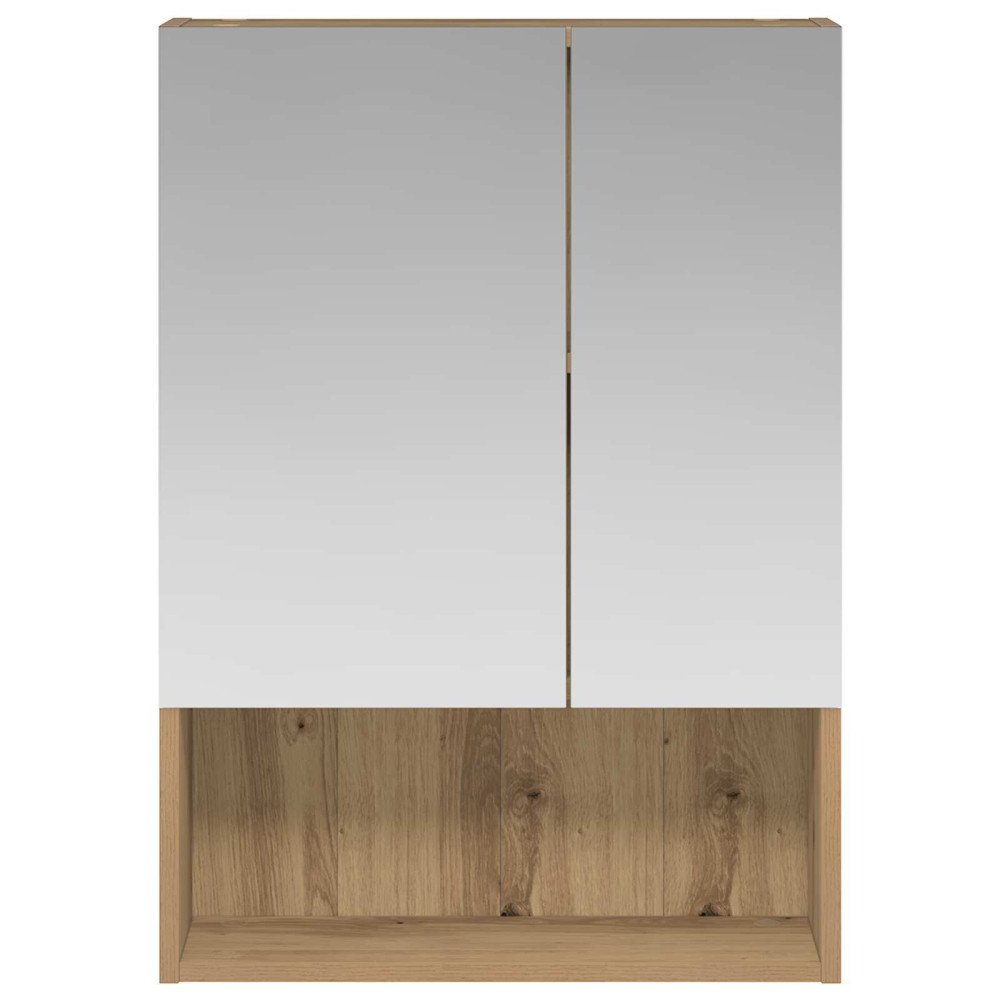 Produktbild för Badrumsspegelskåp Artisan Ek 50 x 14,5 x 70 cm Konstruerat trä