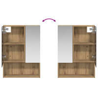 Produktbild för Badrumsspegelskåp Artisan Ek 50 x 14,5 x 70 cm Konstruerat trä