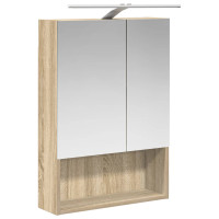 Produktbild för Badrumsspegelskåp Sonoma-ek 50 x 14,5 x 70 cm Konstruerat trä