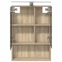 Produktbild för Badrumsspegelskåp Sonoma-ek 50 x 14,5 x 70 cm Konstruerat trä