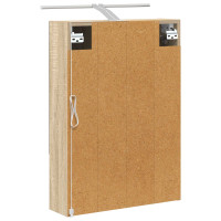 Produktbild för Badrumsspegelskåp Sonoma-ek 50 x 14,5 x 70 cm Konstruerat trä