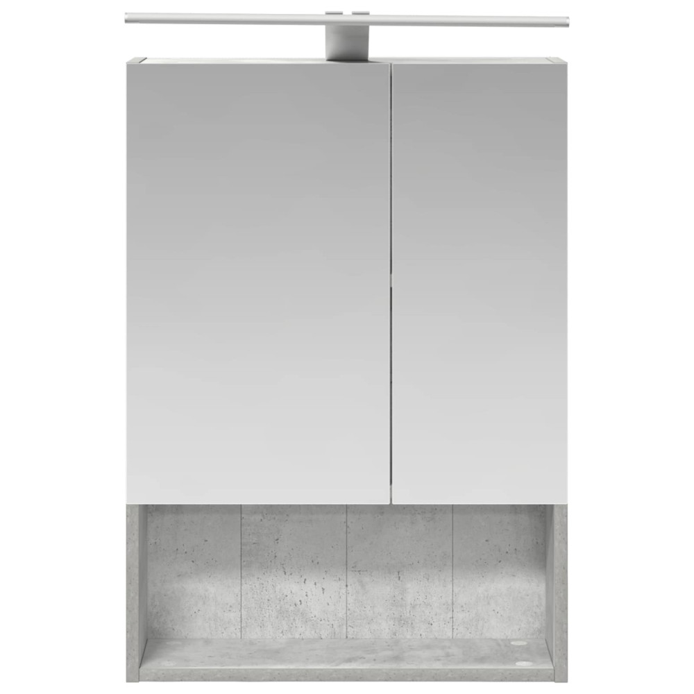 Produktbild för Badrumsspegelskåp Betonggrå 50 x 14,5 x 70 cm Konstruerat trä