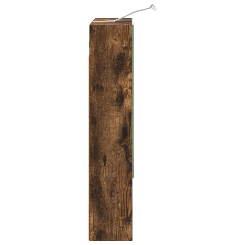 Produktbild för Badrumsspegelskåp Rökt ek 50 x 14,5 x 70 cm Konstruerat trä