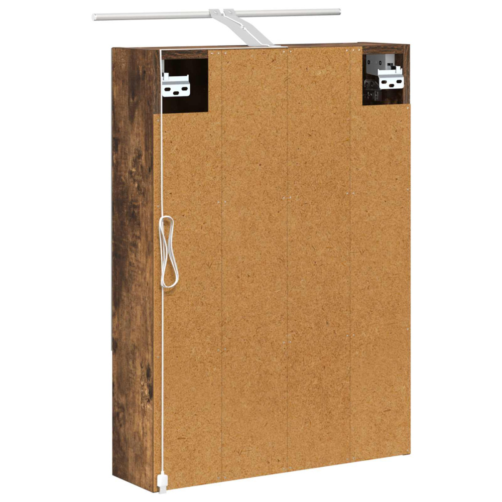 Produktbild för Badrumsspegelskåp Rökt ek 50 x 14,5 x 70 cm Konstruerat trä