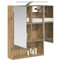 Produktbild för Badrumsspegelskåp Artisan Ek 50 x 14,5 x 70 cm Konstruerat trä