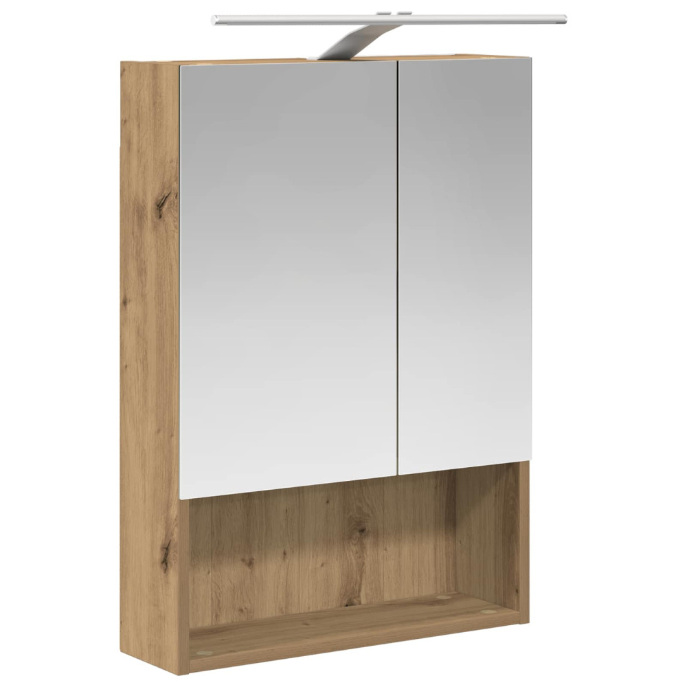Produktbild för Badrumsspegelskåp Artisan Ek 50 x 14,5 x 70 cm Konstruerat trä