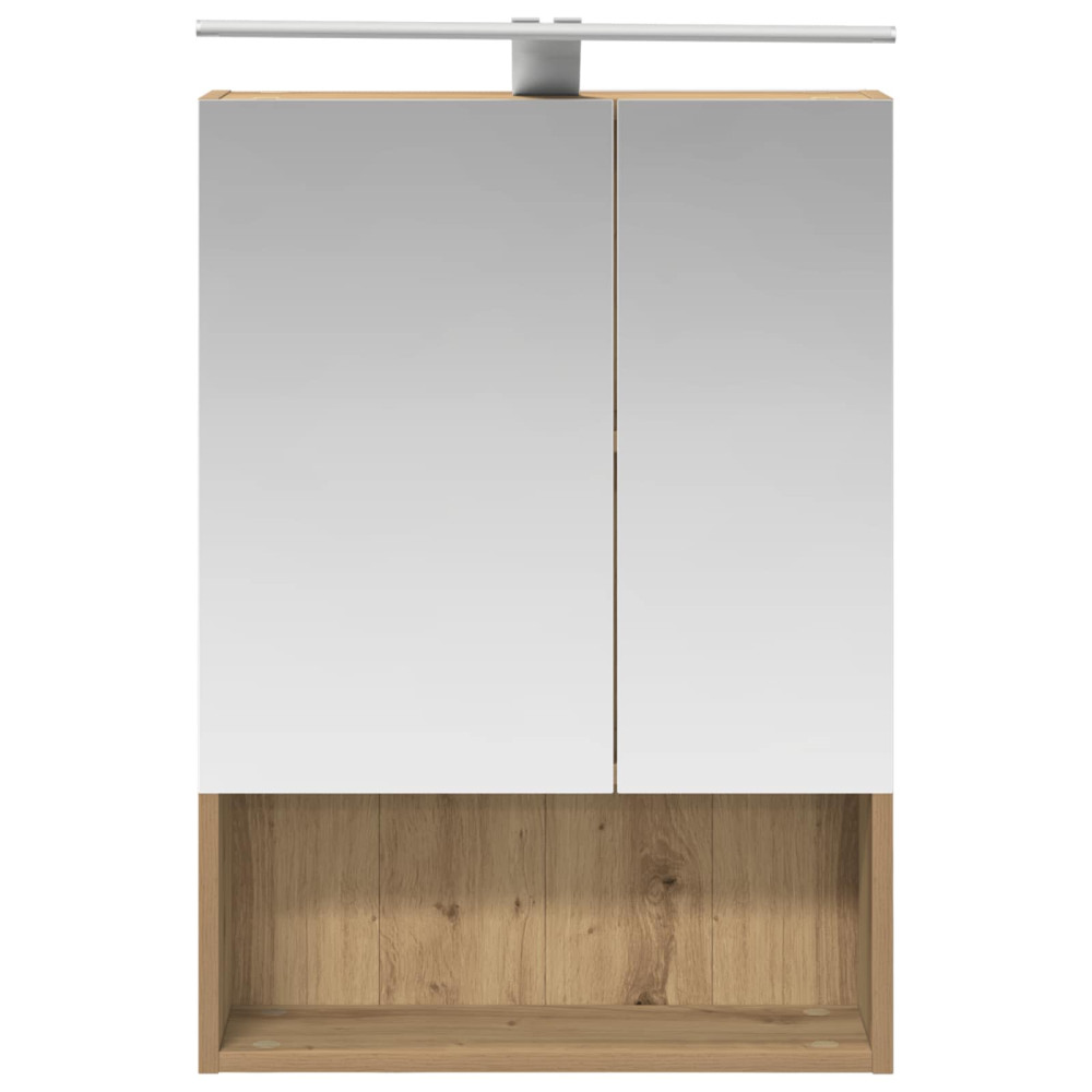 Produktbild för Badrumsspegelskåp Artisan Ek 50 x 14,5 x 70 cm Konstruerat trä
