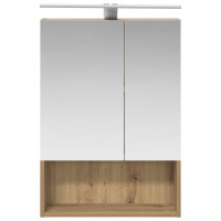 Produktbild för Badrumsspegelskåp Artisan Ek 50 x 14,5 x 70 cm Konstruerat trä