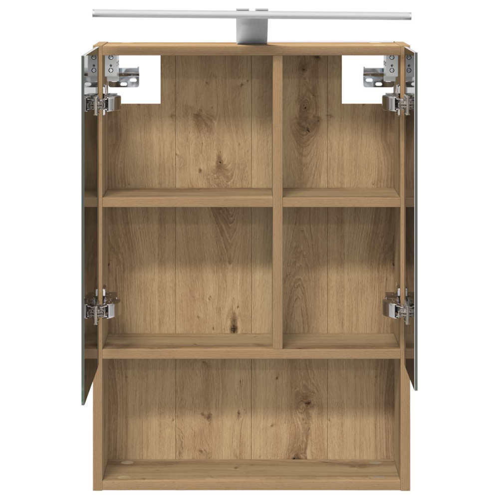 Produktbild för Badrumsspegelskåp Artisan Ek 50 x 14,5 x 70 cm Konstruerat trä