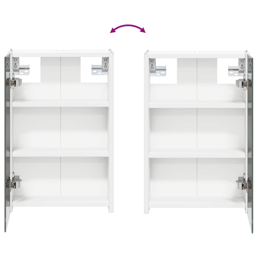 Produktbild för Badrumsspegelskåp för Vit 33 x 11,5 x 50 cm Konstruerat trä