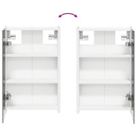 Produktbild för Badrumsspegelskåp för Vit 33 x 11,5 x 50 cm Konstruerat trä