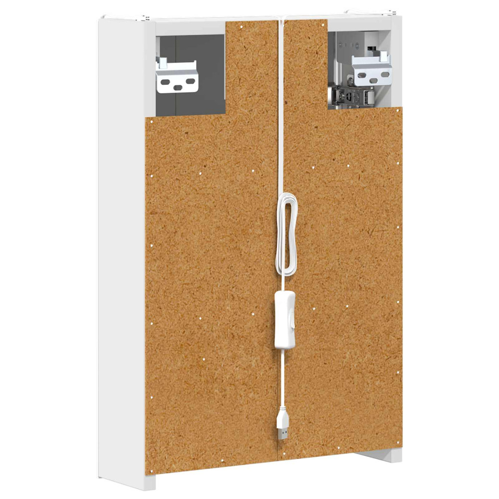 Produktbild för Badrumsspegelskåp för Vit 33 x 11,5 x 50 cm Konstruerat trä