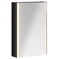 Produktbild för Badrumsspegelskåp Svart Ek 33 x 11,5 x 50 cm Konstruerat trä