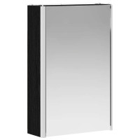 Produktbild för Badrumsspegelskåp Svart Ek 33 x 11,5 x 50 cm Konstruerat trä