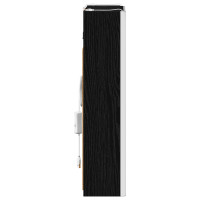 Produktbild för Badrumsspegelskåp Svart Ek 33 x 11,5 x 50 cm Konstruerat trä