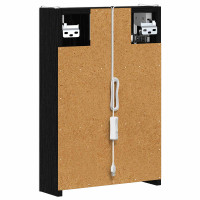 Produktbild för Badrumsspegelskåp Svart Ek 33 x 11,5 x 50 cm Konstruerat trä