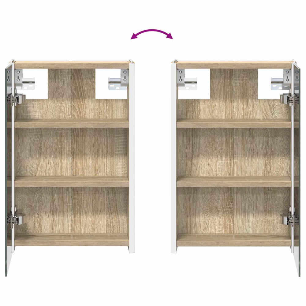 Produktbild för Badrumsspegelskåp Sonoma-ek 33 x 11,5 x 50 cm Konstruerat trä