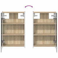 Produktbild för Badrumsspegelskåp Sonoma-ek 33 x 11,5 x 50 cm Konstruerat trä