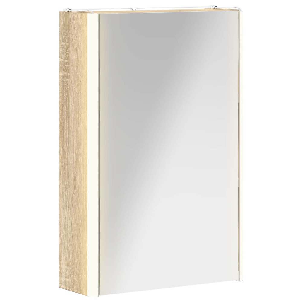 Produktbild för Badrumsspegelskåp Sonoma-ek 33 x 11,5 x 50 cm Konstruerat trä