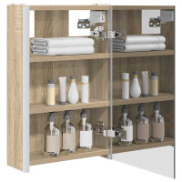 Produktbild för Badrumsspegelskåp Sonoma-ek 33 x 11,5 x 50 cm Konstruerat trä