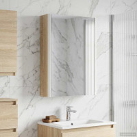 Produktbild för Badrumsspegelskåp Sonoma-ek 33 x 11,5 x 50 cm Konstruerat trä