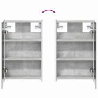 Produktbild för Badrumsspegelskåp Betonggrå 33 x 11,5 x 50 cm Konstruerat trä