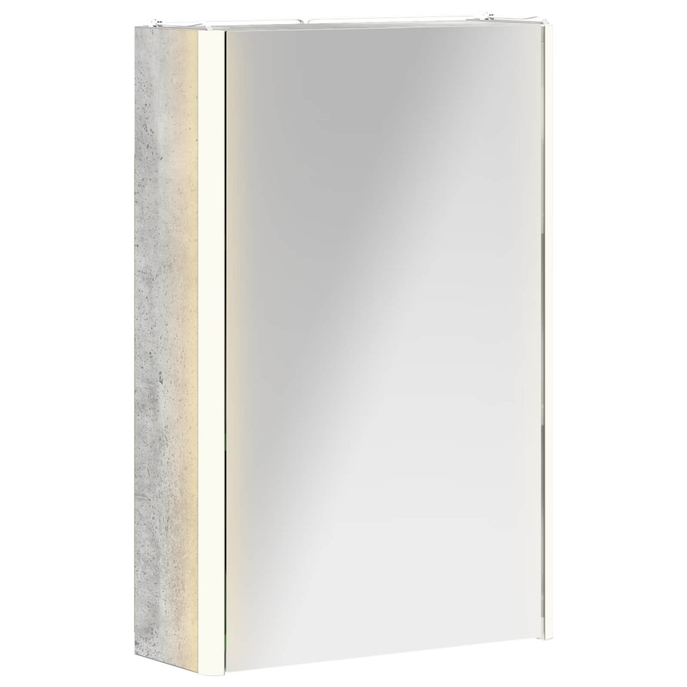 Produktbild för Badrumsspegelskåp Betonggrå 33 x 11,5 x 50 cm Konstruerat trä