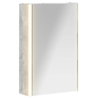 Produktbild för Badrumsspegelskåp Betonggrå 33 x 11,5 x 50 cm Konstruerat trä