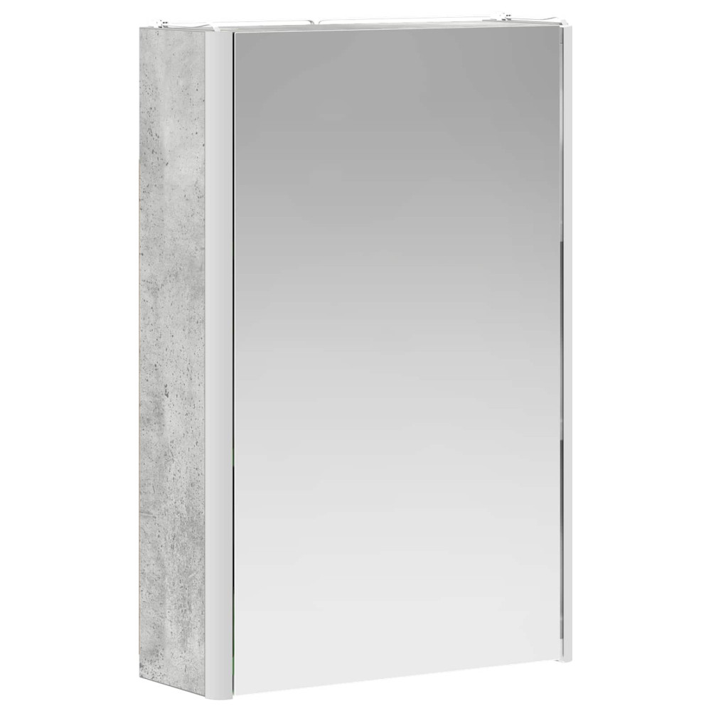 Produktbild för Badrumsspegelskåp Betonggrå 33 x 11,5 x 50 cm Konstruerat trä