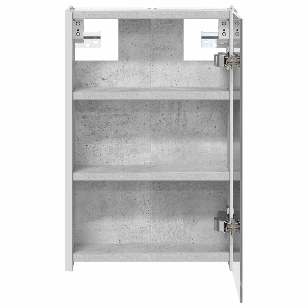 Produktbild för Badrumsspegelskåp Betonggrå 33 x 11,5 x 50 cm Konstruerat trä