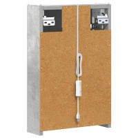 Produktbild för Badrumsspegelskåp Betonggrå 33 x 11,5 x 50 cm Konstruerat trä