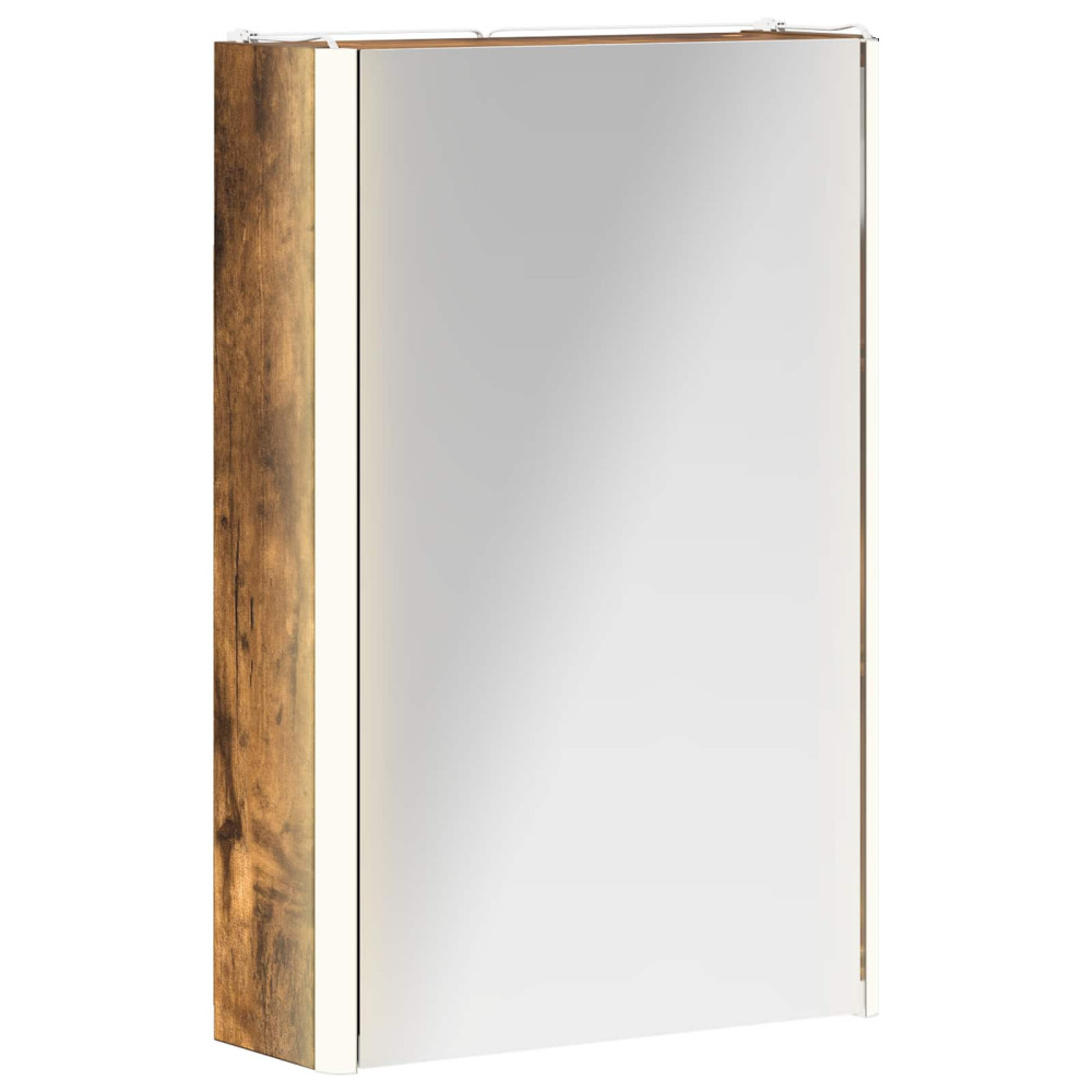 Produktbild för Badrumsspegelskåp för Rökt ek 33 x 11,5 x 50 cm