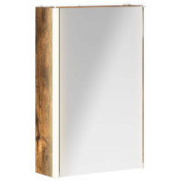Produktbild för Badrumsspegelskåp för Rökt ek 33 x 11,5 x 50 cm